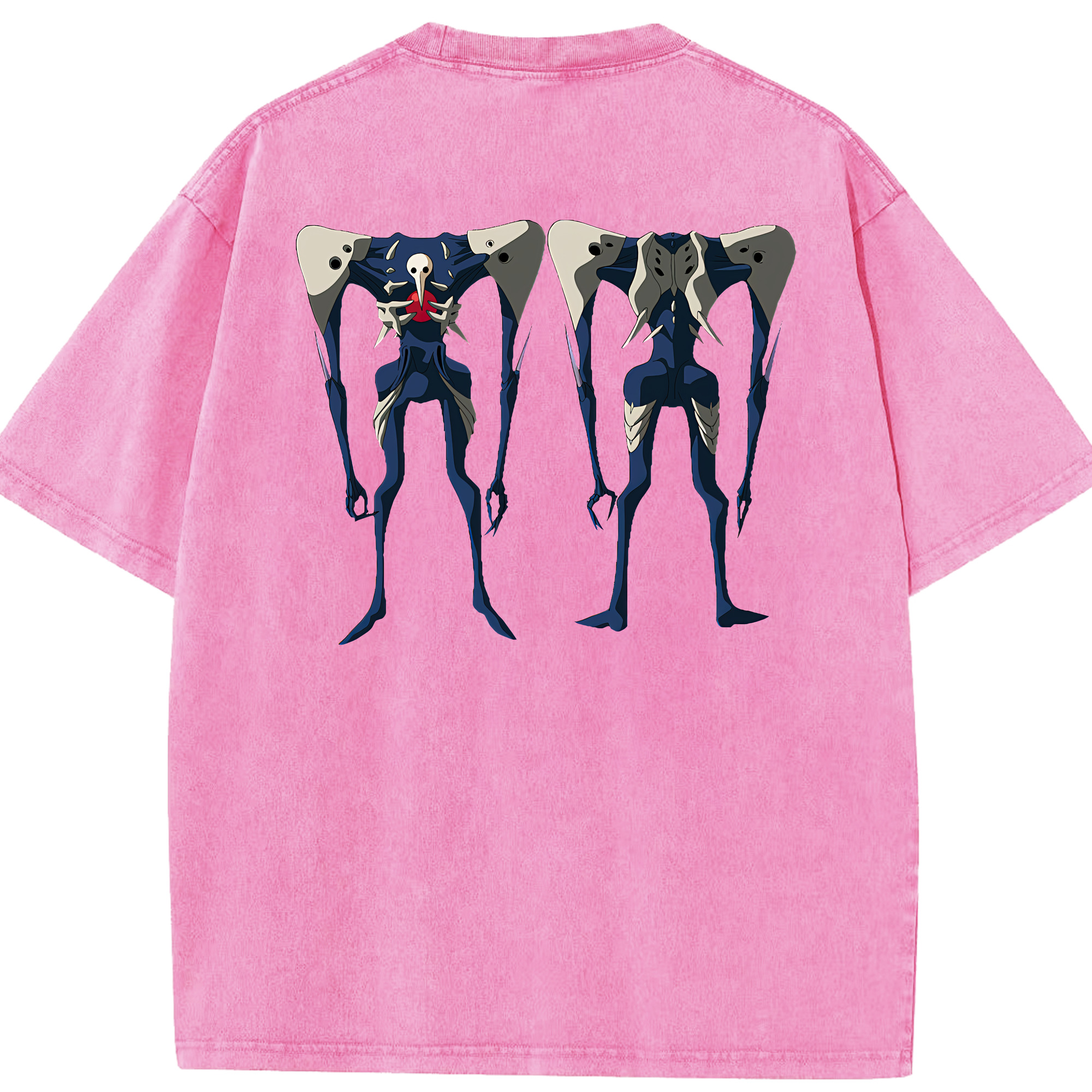 （画像用） EVA 新世紀エヴァンゲリオン 綿100% ヴィンテージ風 半袖Tシャツ（背面プリント）